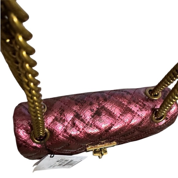 Kurt Geiger Mini Brixton Lock Bag Red Comb - Picture 10 of 13